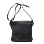 Shoulder Bag Square Zip Crossbody Black Guccissima Nylon Canvas