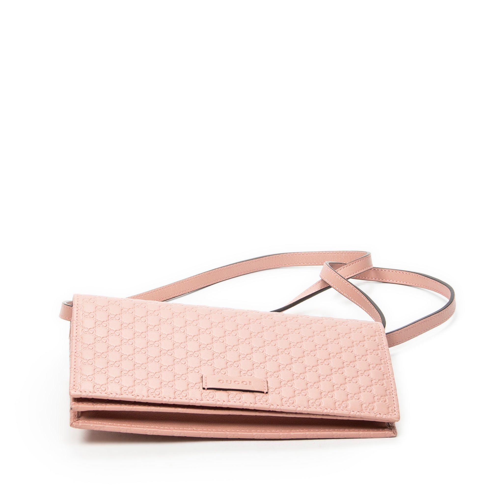 Shoulder Bag Wallet Crossbody Pink Microguccissima Leather