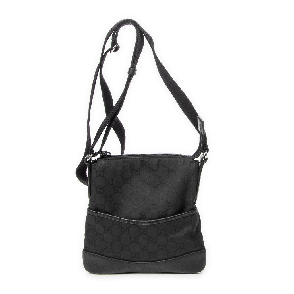 Bolso Bandolera Mini Bandolera Cremallera Lona Nailon Monogramado Negro