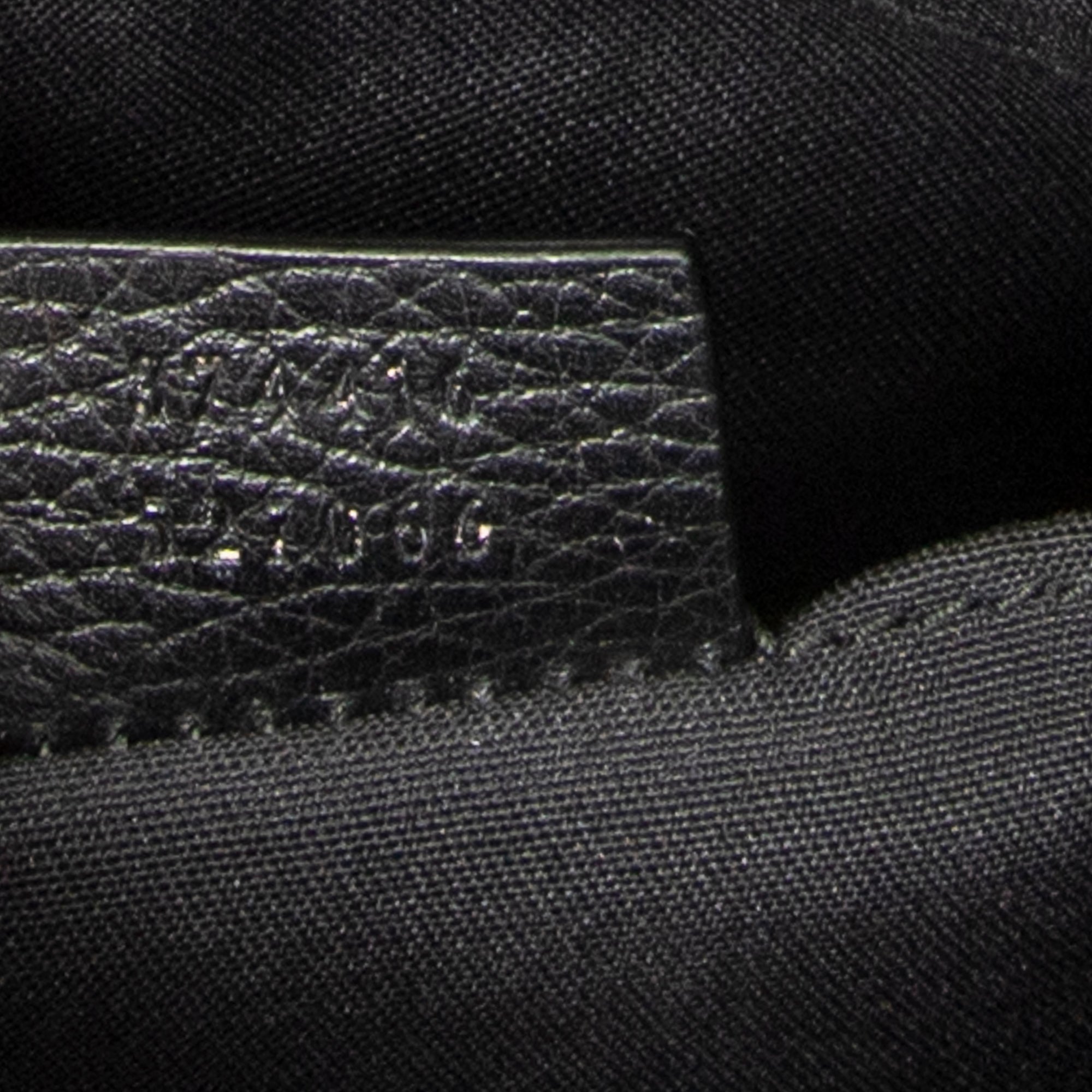 Shoulder Bag Mini Zip Messenger Black Monogrammed Nylon Canvas