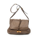 Bandolera Jungle Grande Messenger Piel de Becerro Granulada Marrón