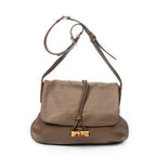 Bandolera Jungle Grande Messenger Piel de Becerro Granulada Marrón