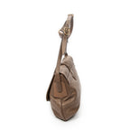Shoulder Bag Jungle Grande Messsenger Brown Grained Calfskin Leather