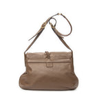 Shoulder Bag Jungle Grande Messsenger Brown Grained Calfskin Leather