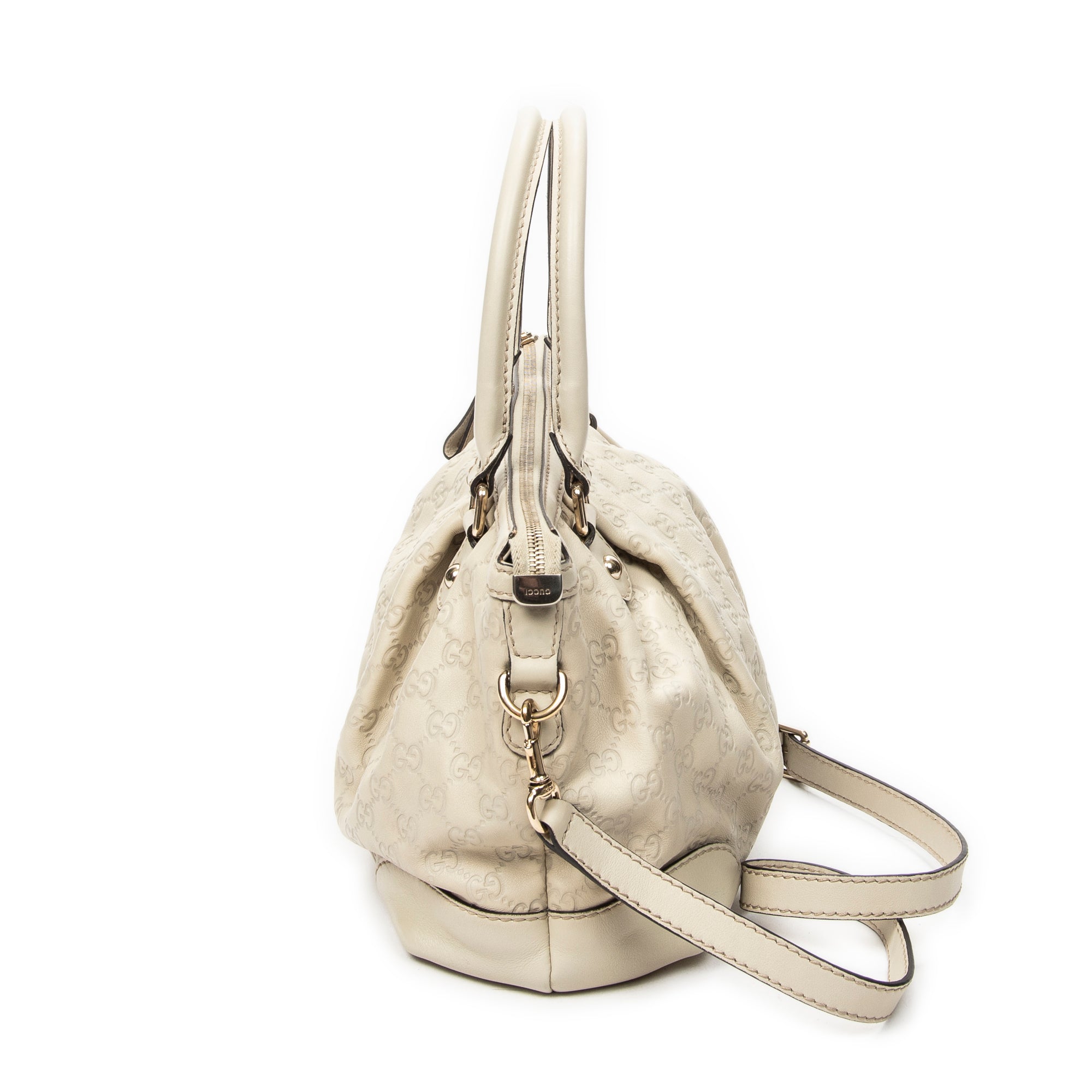 Shoulder Bag Sukey Top Handle Ivory Guccissima Leather