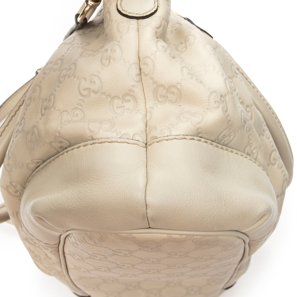 Shoulder Bag Sukey Top Handle Ivory Guccissima Leather