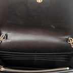 Shoulder Bag Signature Bow Chain Wallet Black Guccissima Leather