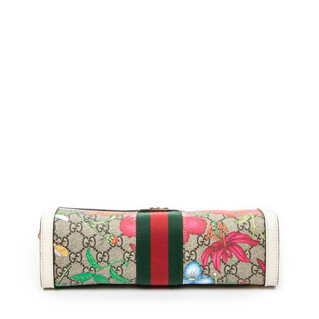Shoulder Bag Small GG Ophidia Beige Floral Printed Supreme Coated Canvas