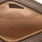 Shoulder Bag Mini Ophidia Round Crossbody Beige Supreme Coated Canvas