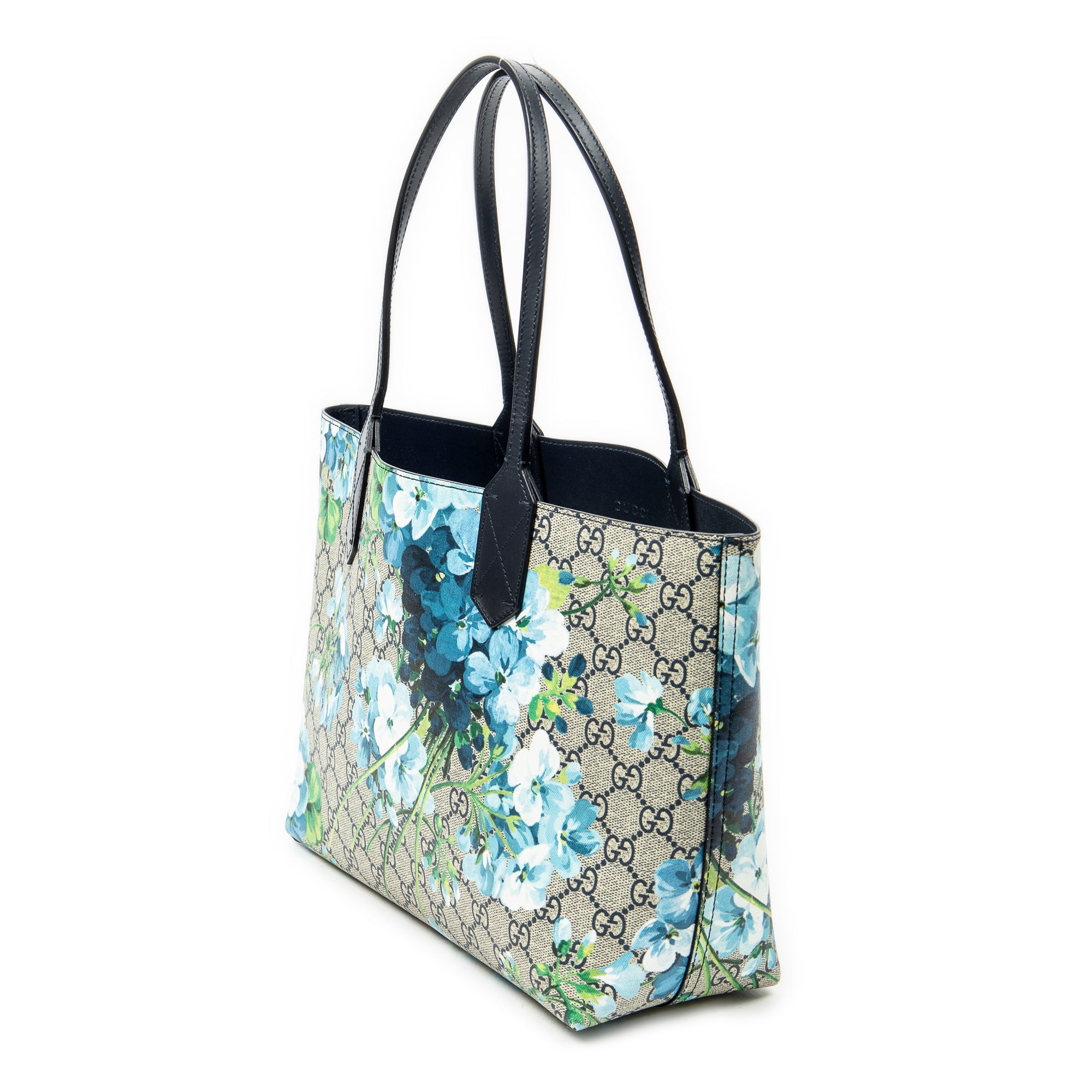 Shoulder Bag Blooms Reversible Tote Blue Blooms Supreme Coated Canvas