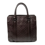 Shoulder Bag Large Document Tote Dark Brown Guccissima Leather