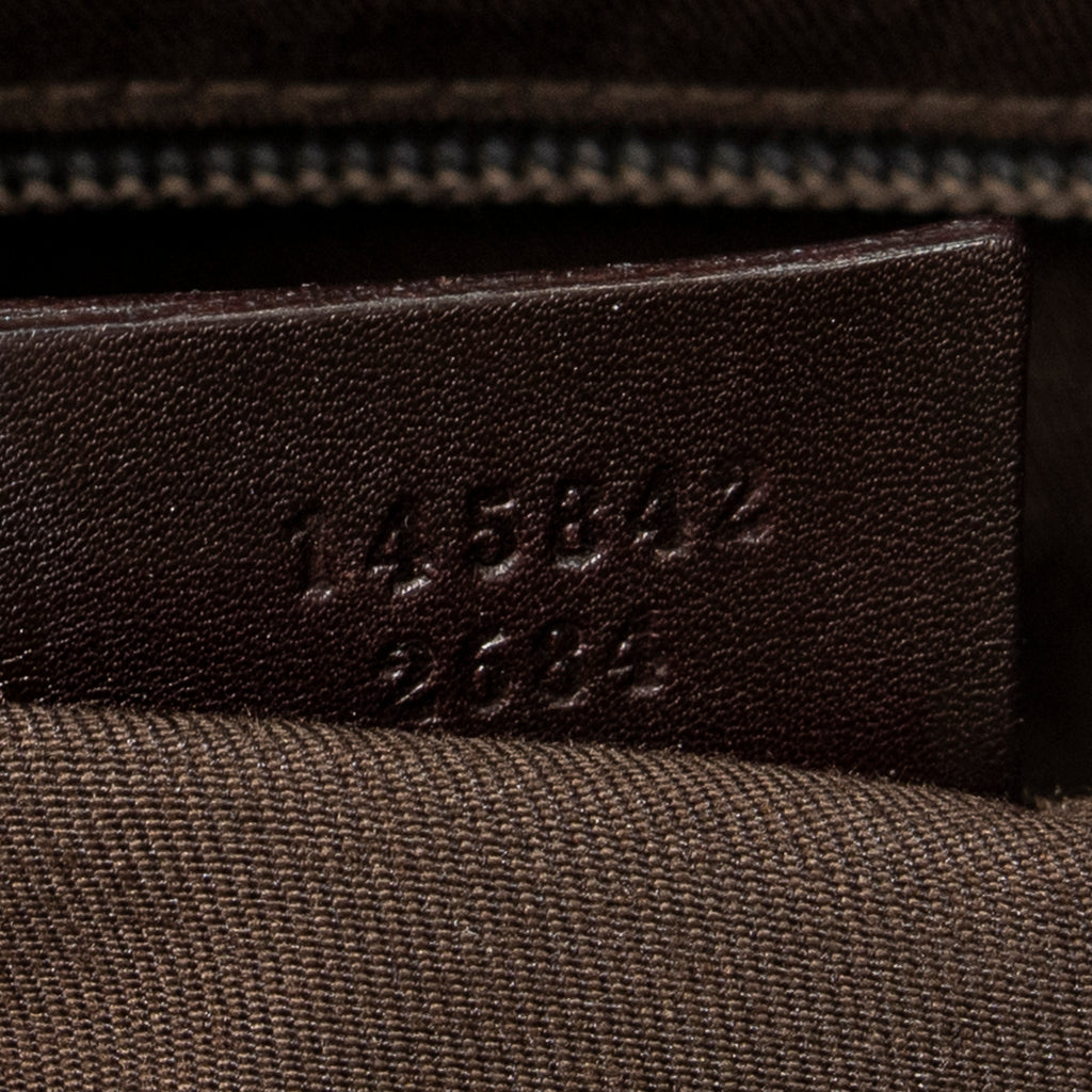 Shoulder Bag Large Document Tote Dark Brown Guccissima Leather