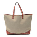 Shoulder Bag Large Open Tote Beige Canvas