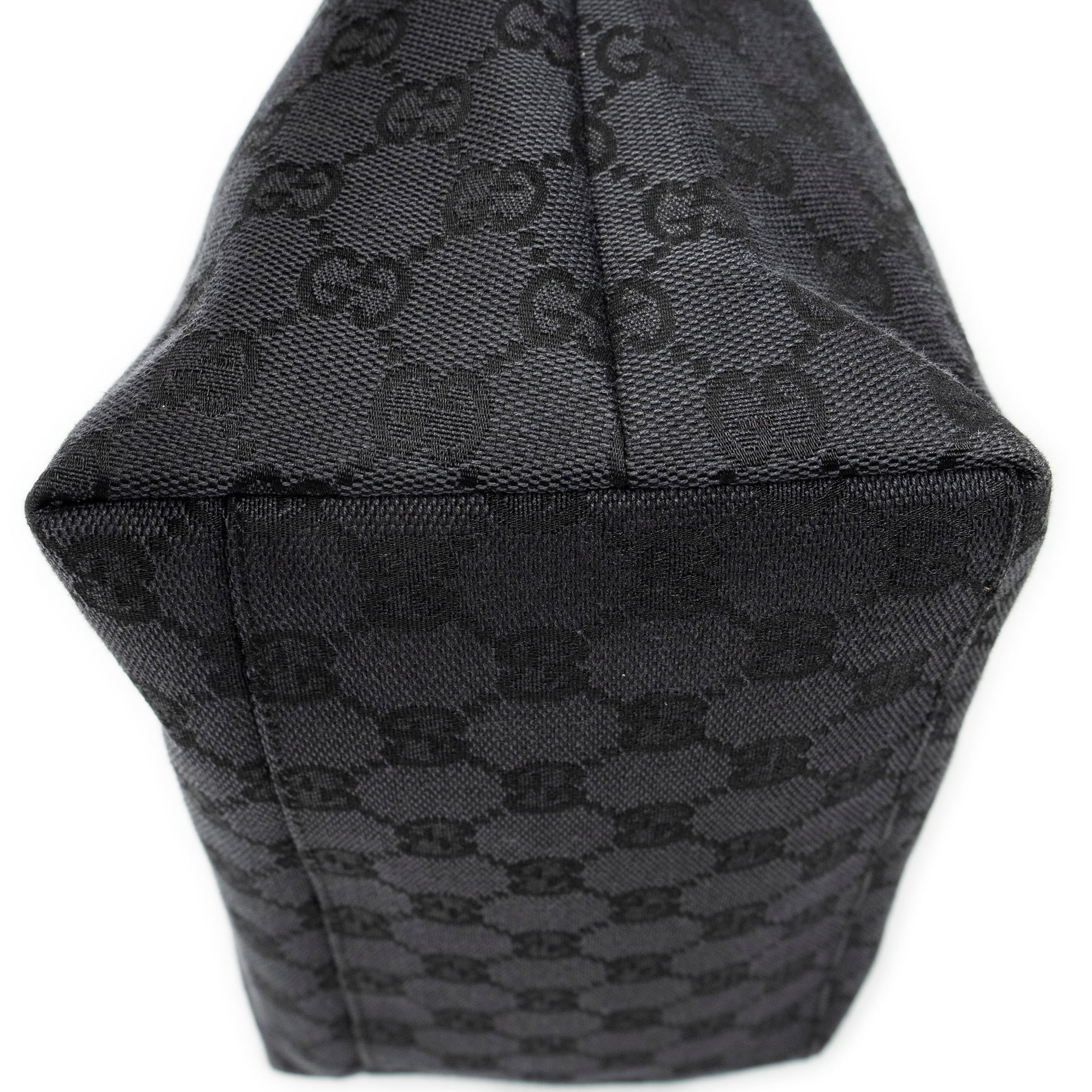 Shoulder Bag Front Pocket Hobo Black Monogrammed Canvas