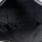 Shoulder Bag Front Pocket Hobo Black Monogrammed Canvas