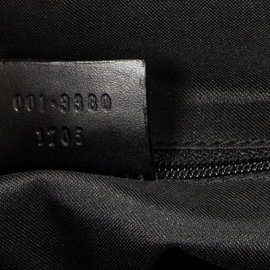 Shoulder Bag Double Pocket Hobo Black Monogrammed Canvas