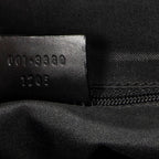 Shoulder Bag Double Pocket Hobo Black Monogrammed Canvas