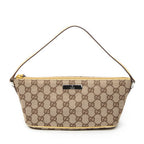 Shoulder Bag Boat Pochette Beige Monogrammed Canvas