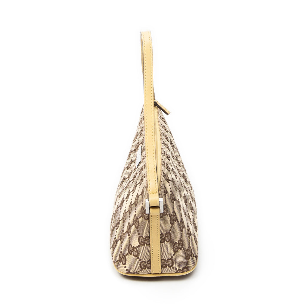 Shoulder Bag Boat Pochette Beige Monogrammed Canvas