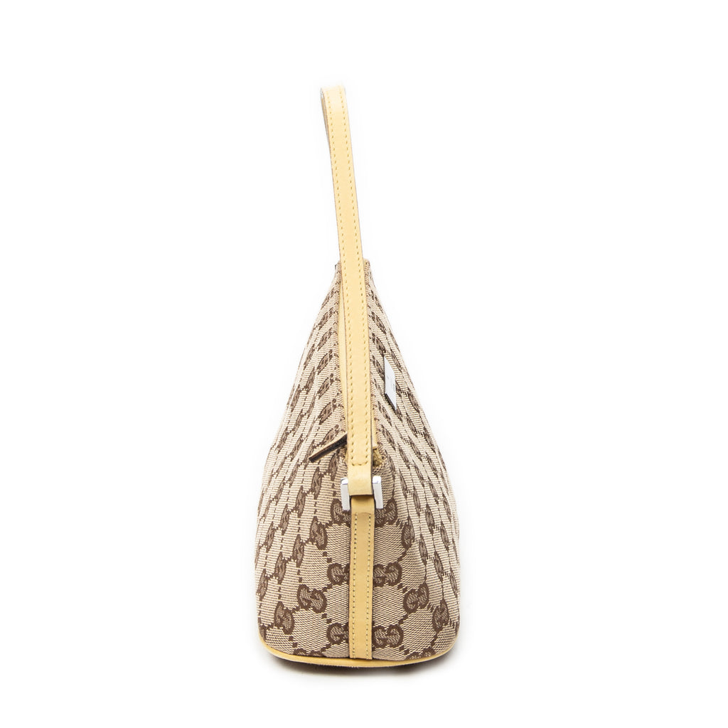 Shoulder Bag Boat Pochette Beige Monogrammed Canvas