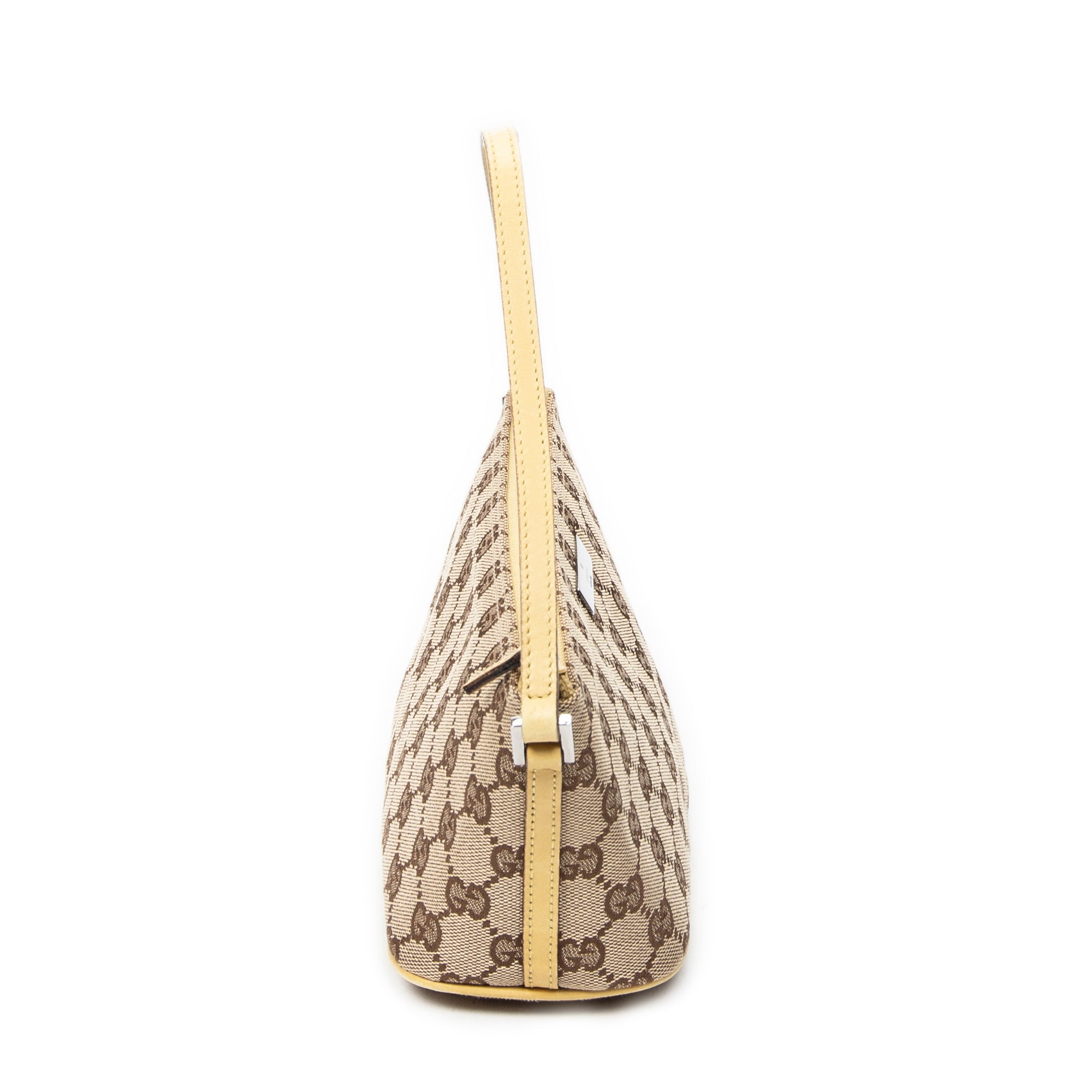 Shoulder Bag Boat Pochette Beige Monogrammed Canvas