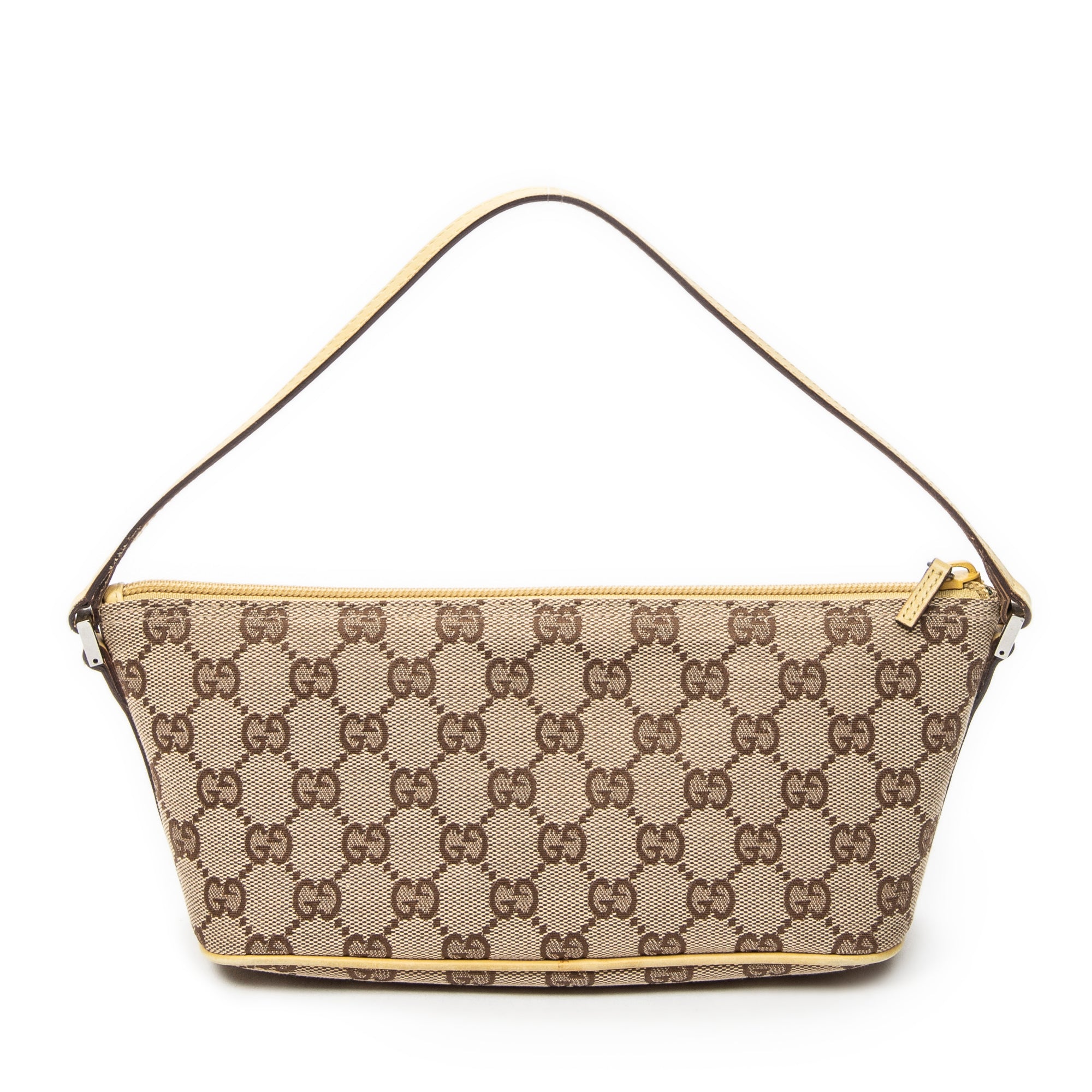 Shoulder Bag Boat Pochette Beige Monogrammed Canvas