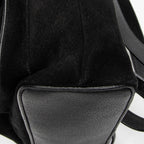 Backpack Large Bamboo Backpack Black Suede Leather