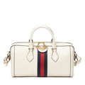 Shoulder Bag Medium Ophidia Boston Ivory Grained Calfskin Leather
