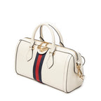 Shoulder Bag Medium Ophidia Boston Ivory Grained Calfskin Leather