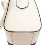 Shoulder Bag Medium Ophidia Boston Ivory Grained Calfskin Leather