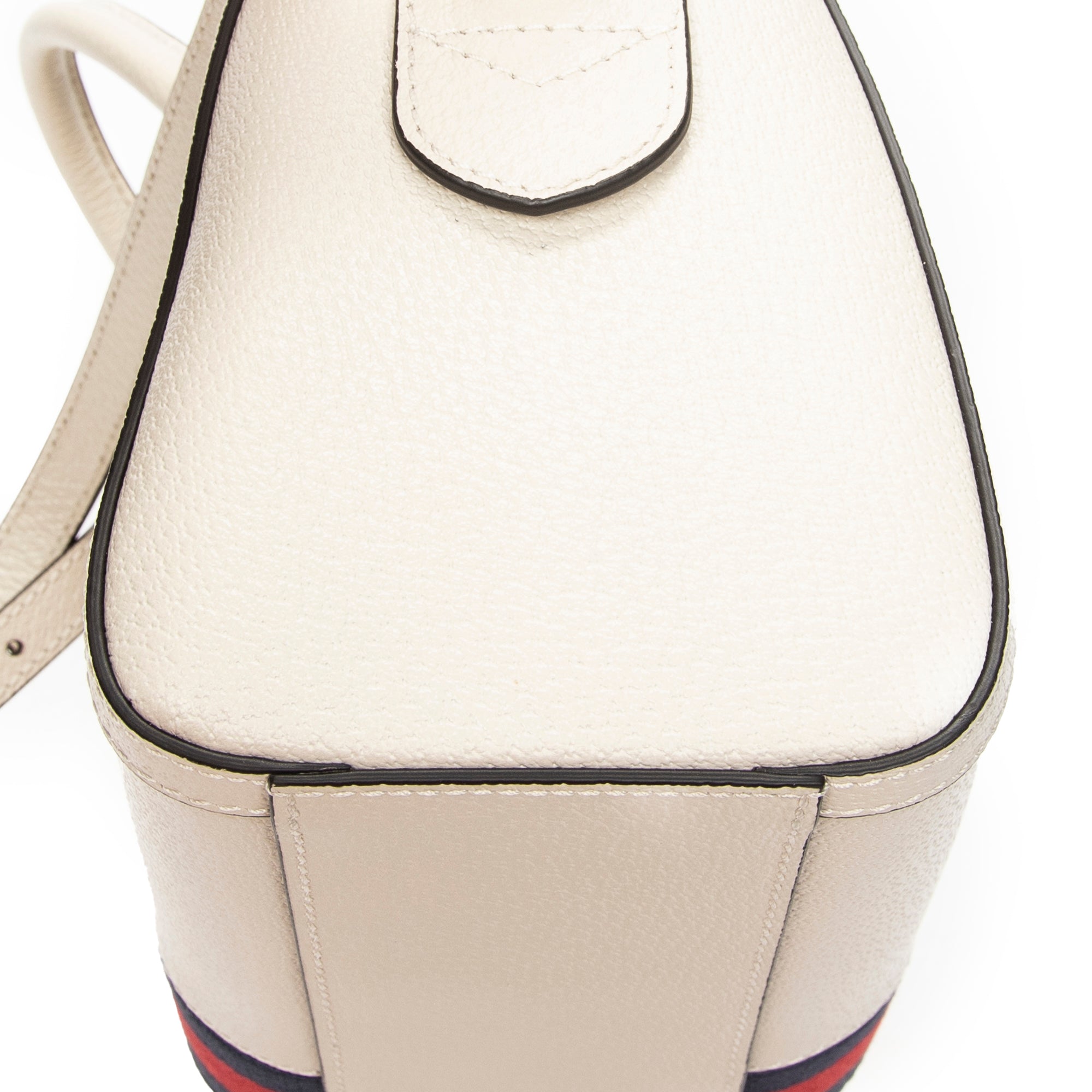 Shoulder Bag Medium Ophidia Boston Ivory Grained Calfskin Leather