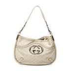 Shoulder Bag Medium Britt Ivory Guccissima Leather