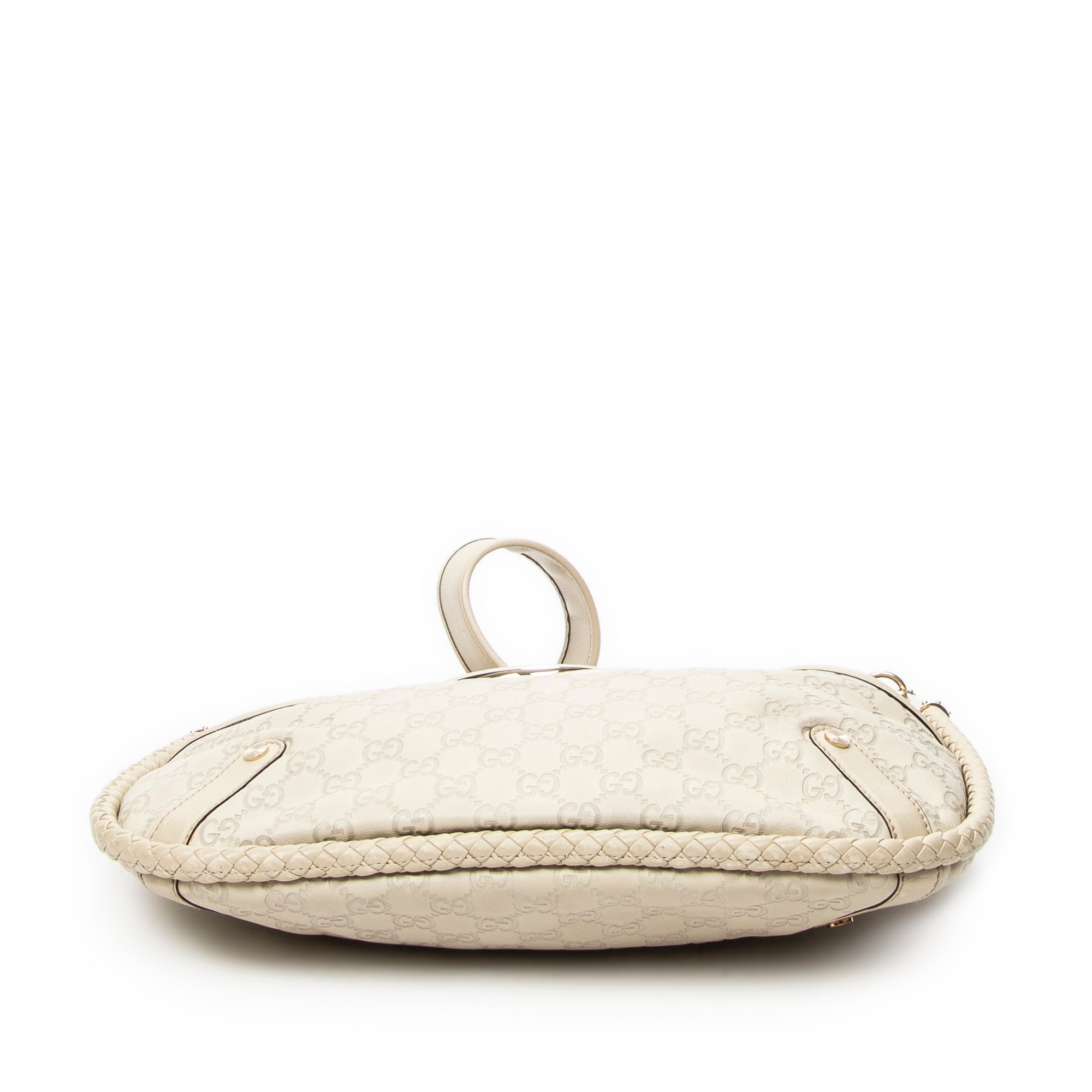 Shoulder Bag Medium Britt Ivory Guccissima Leather