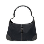 Shoulder Bag Bamboo Jackie Hobo Black Canvas