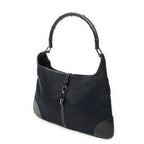 Shoulder Bag Bamboo Jackie Hobo Black Canvas