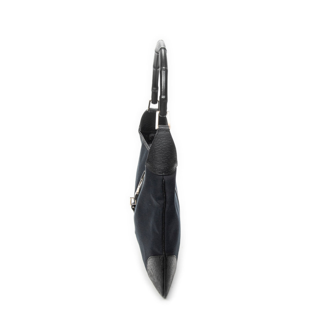 Shoulder Bag Bamboo Jackie Hobo Black Canvas
