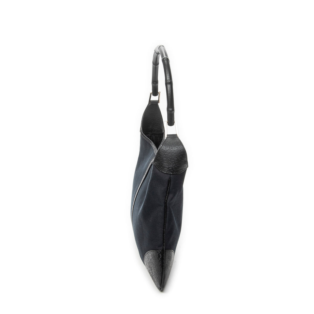 Shoulder Bag Bamboo Jackie Hobo Black Canvas