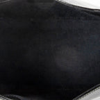 Shoulder Bag Whip Stitch Hobo Black Smooth Calfskin Leather