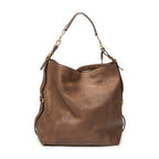Sac bandoulière Harnais Sac hobo Cuir grainé marron