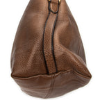 Shoulder Bag Harness Hobo Bag Brown Pebbled Leather