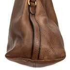 Shoulder Bag Harness Hobo Bag Brown Pebbled Leather