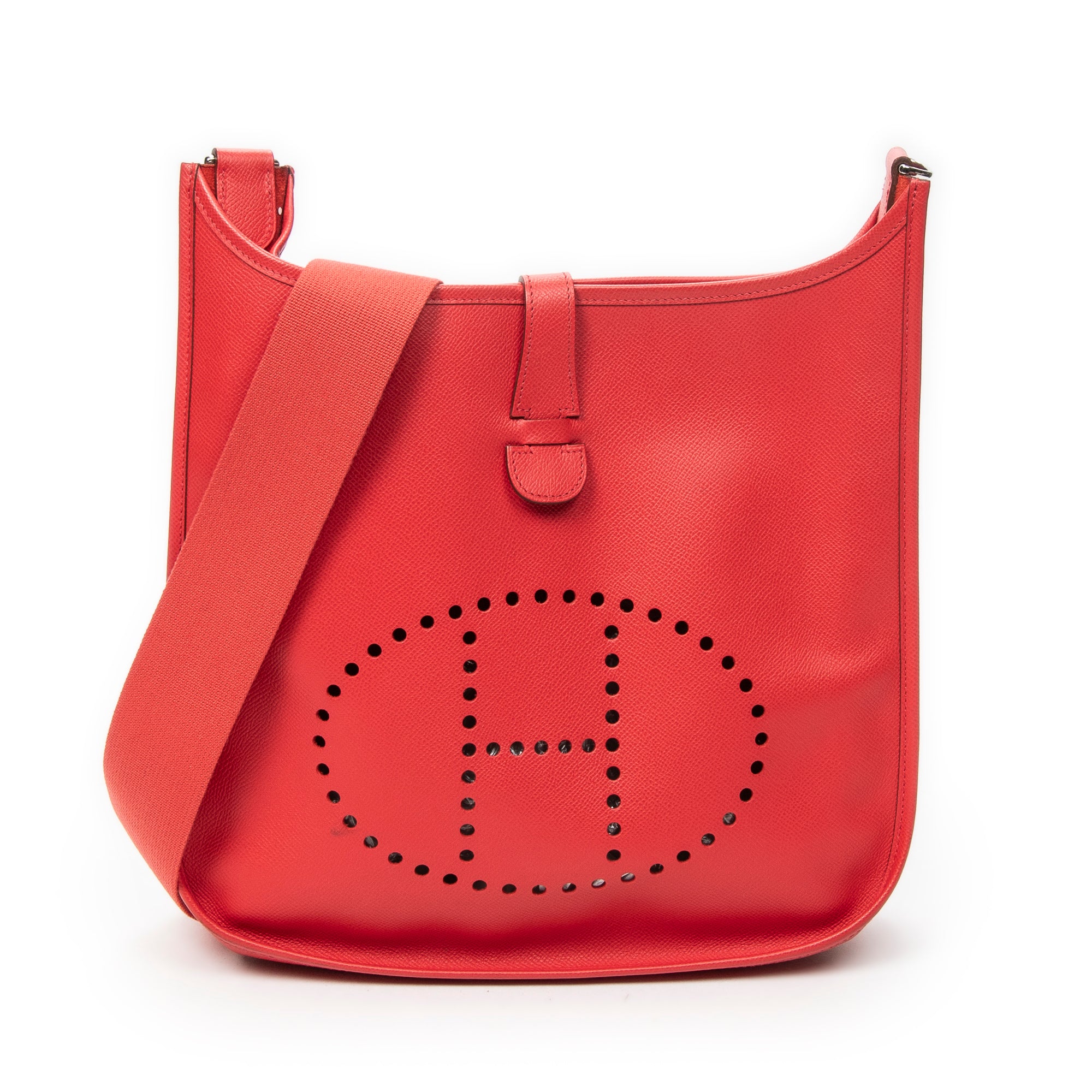 Shoulder Bag Evelyne III GM Rouge Pivoine Epsom Leather