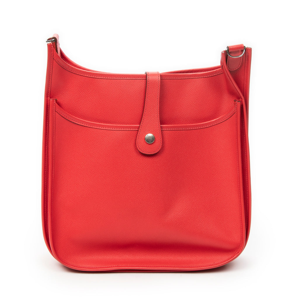 Shoulder Bag Evelyne III GM Rouge Pivoine Epsom Leather