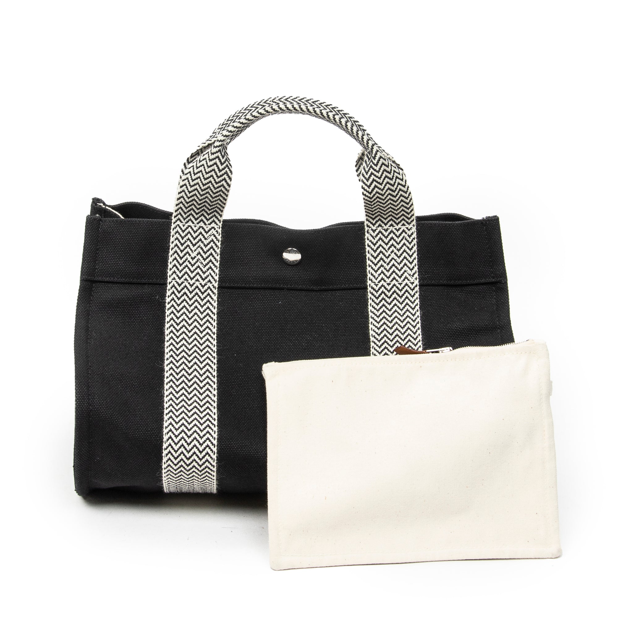 Handbag Cannes Tote PM Black Toile Officier Canvas