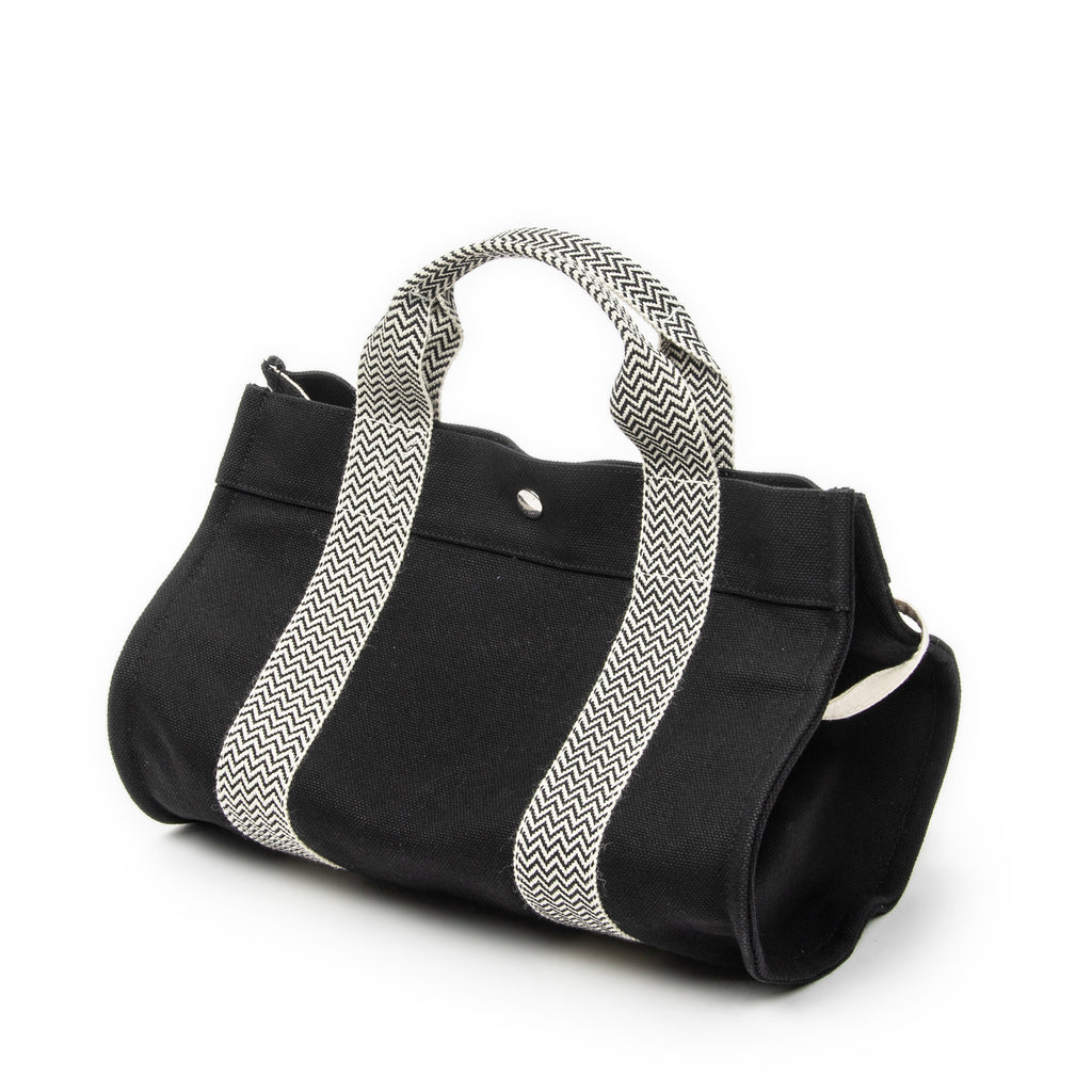 Handbag Cannes Tote PM Black Toile Officier Canvas