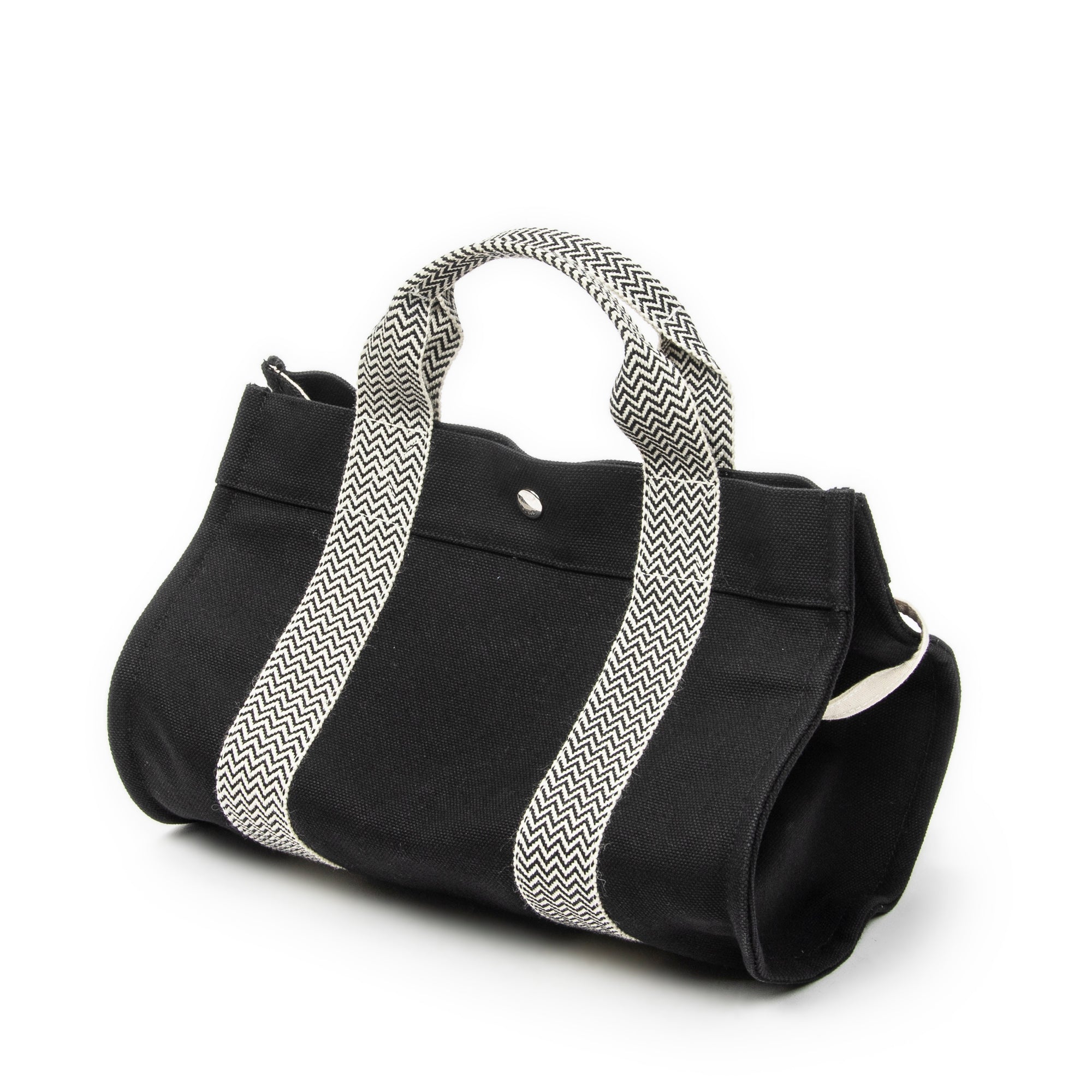 Handbag Cannes Tote PM Black Toile Officier Canvas