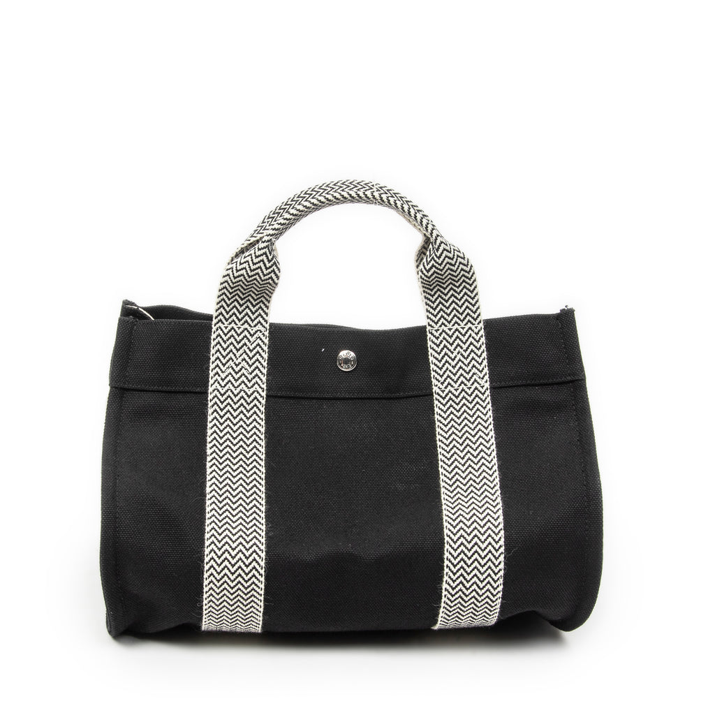 Handbag Cannes Tote PM Black Toile Officier Canvas