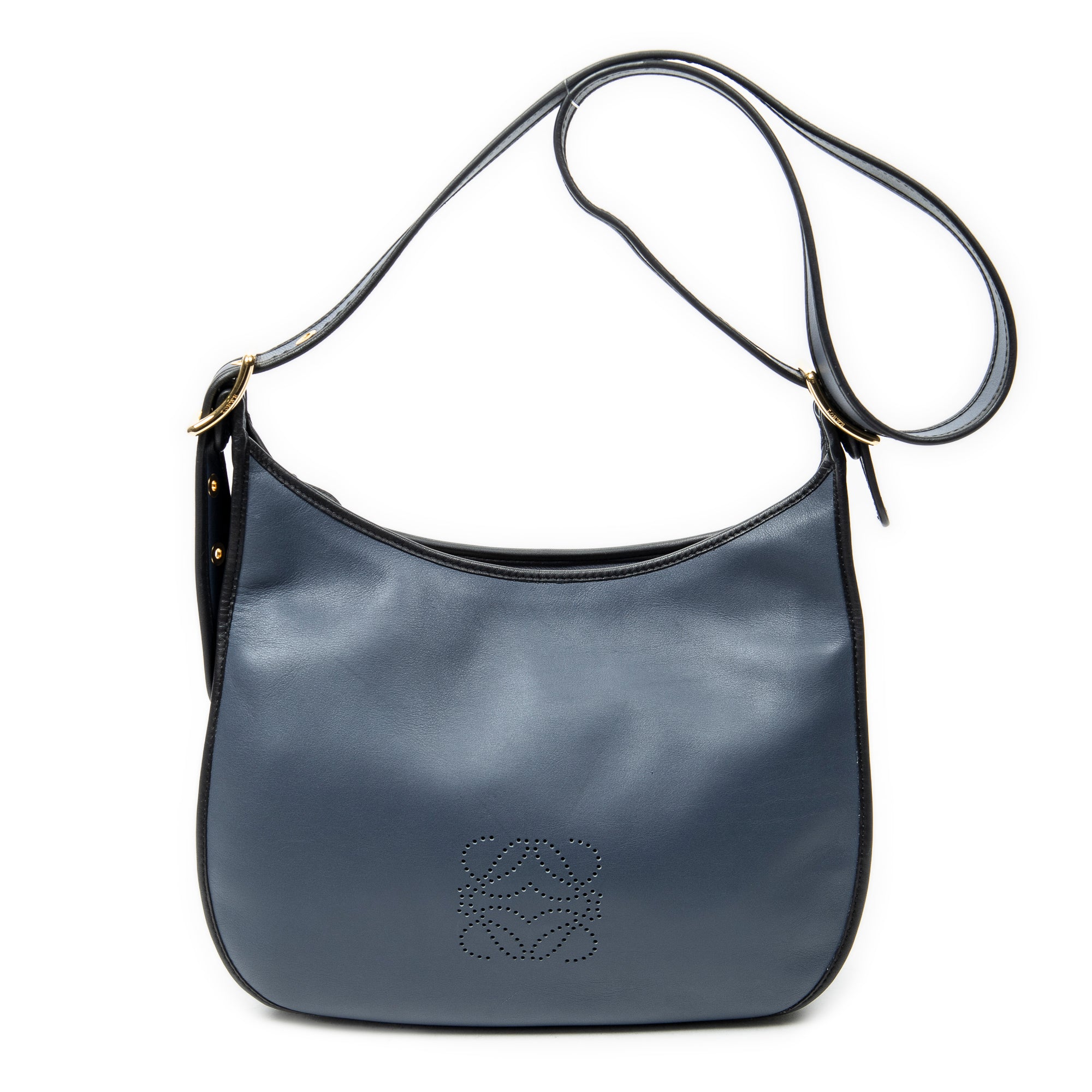 Shoulder Bag Sophia Messenger Blue Calfskin Leather