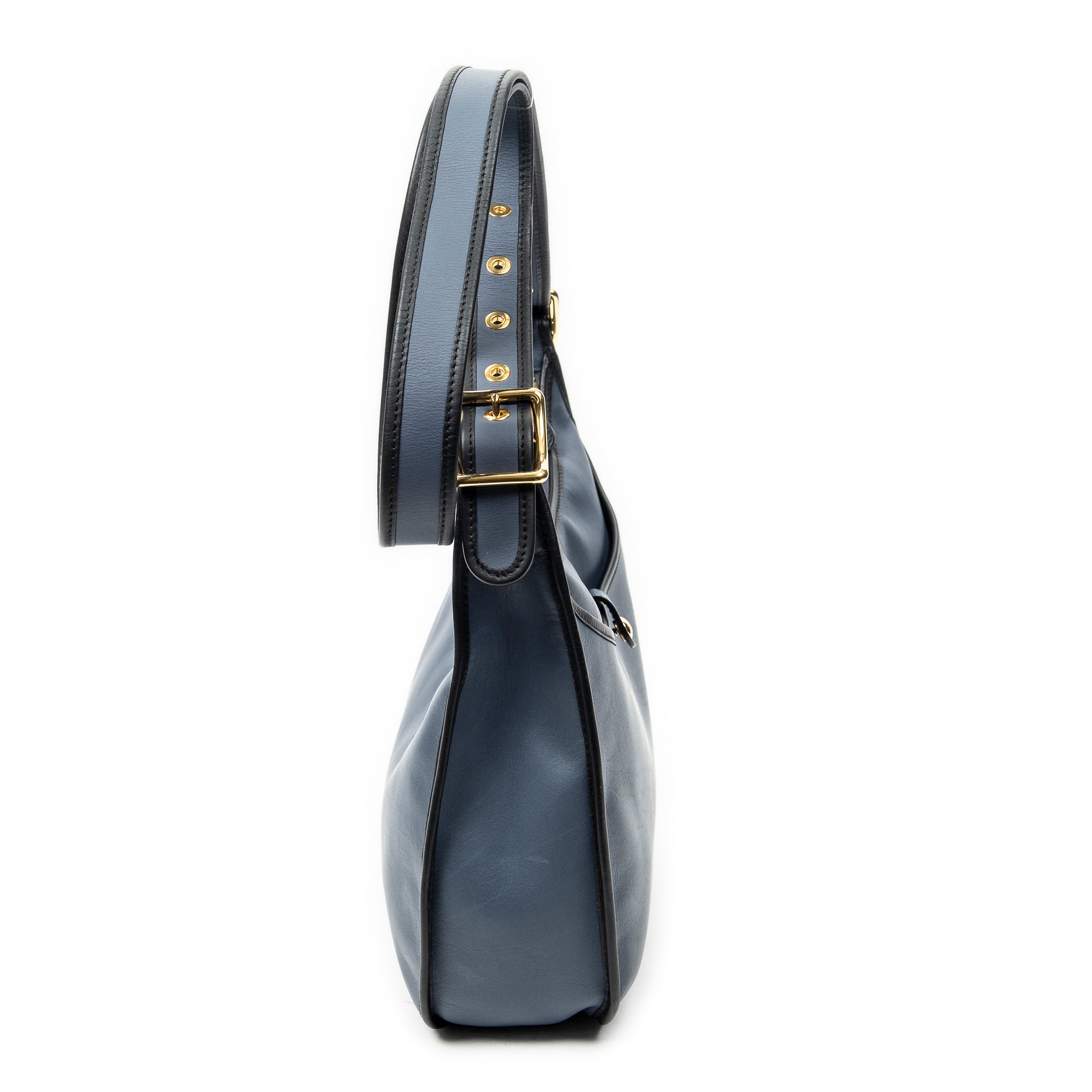 Shoulder Bag Sophia Messenger Blue Calfskin Leather