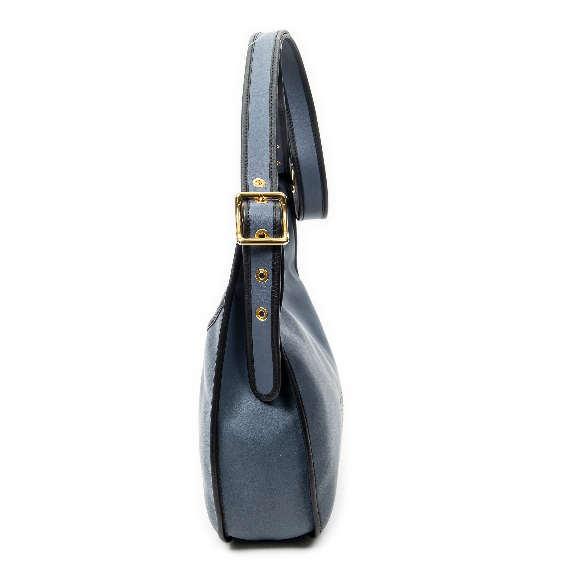 Shoulder Bag Sophia Messenger Blue Calfskin Leather